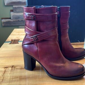 Alberto Fermani  Heeled Boots- Size 40EU (10 US) In Original Box- Burgundy/Wine